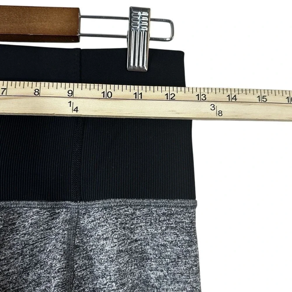 Lululemon High Rise Straight Leg Yoga Pants Heathered Gray Black‎ Activewear